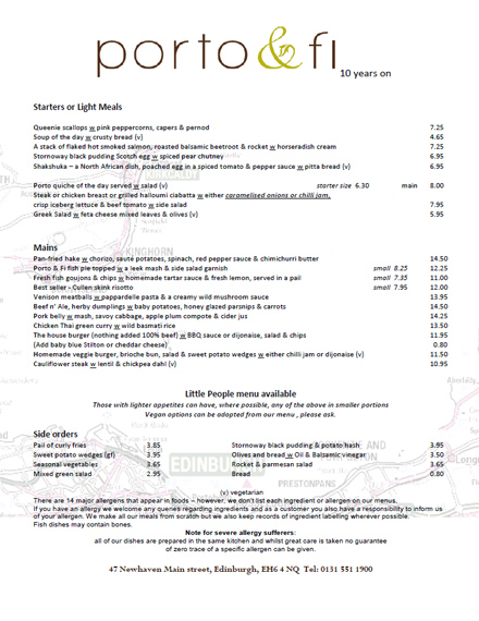 our menus breakfast menu format